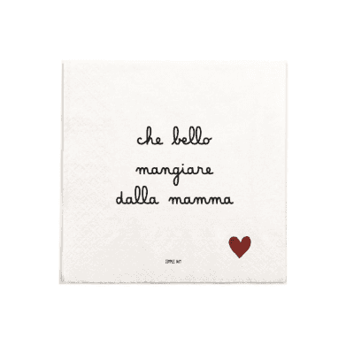 Immagine principale di Tovaglioli di Carta Che Bello Mangiare dalla Mamma (20pz) 33x33 cm | Simple Day