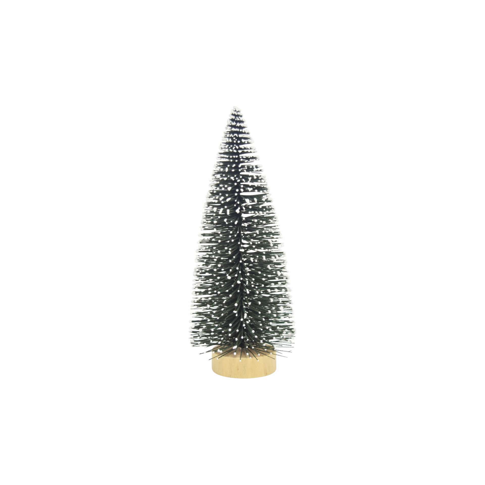 Immagine principale di Decorazione Albero Natalizio Loki Verde Innevato con base in legno - 3 Misure | Concord Home & Interior