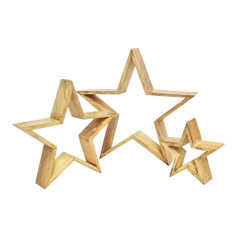 Immagine principale di Decorazione Stella Juvia in Legno Naturale - 3 Misure | Concord Home & Interior