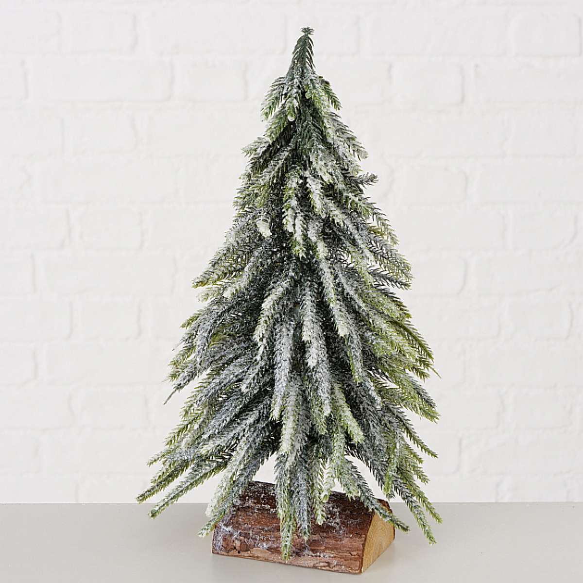 Immagine del prodotto Decorazione Albero Natalizio Tanni Innevato con base in legno - 2 Misure | Boltze