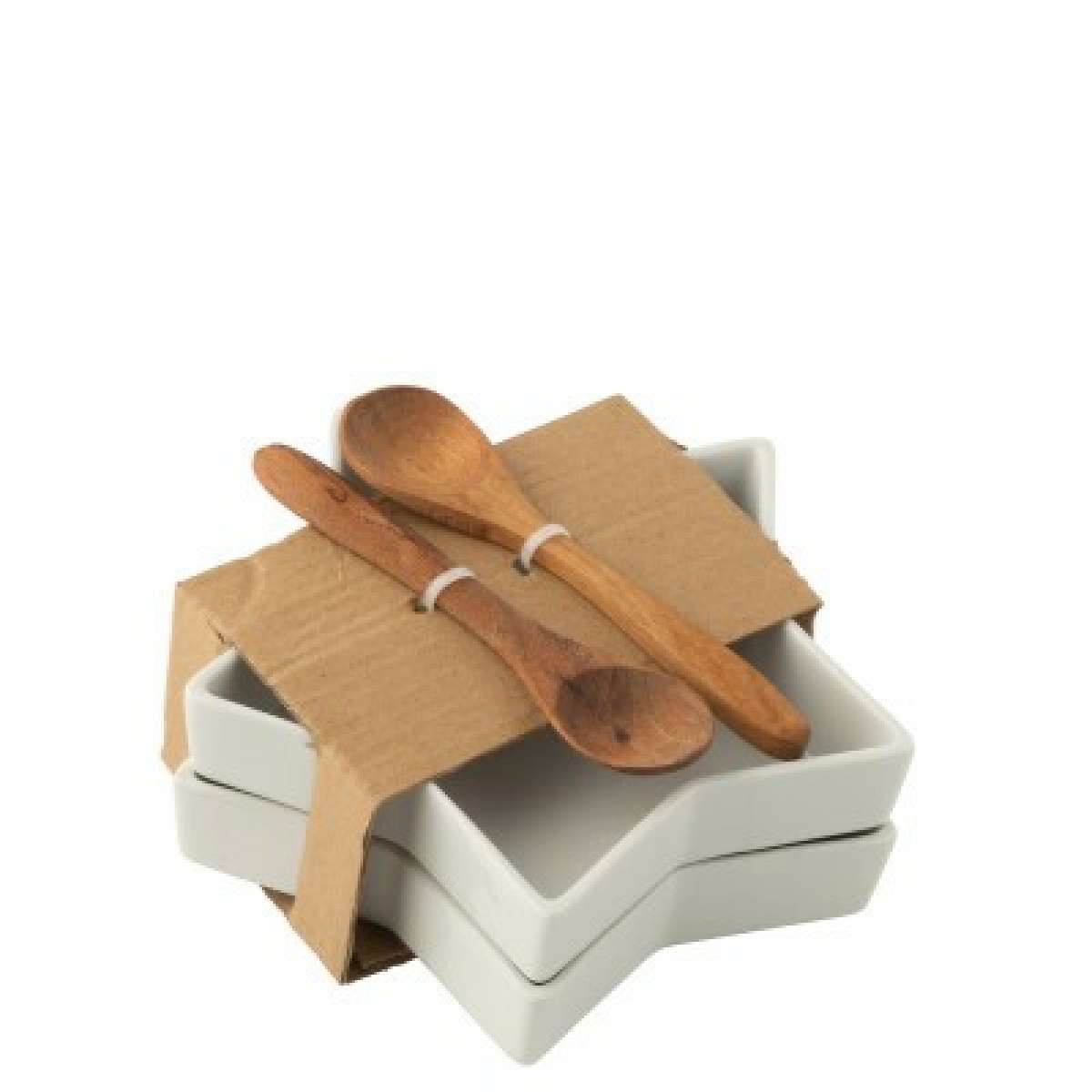 Immagine del prodotto Set 2 Piattini Stella con Cucchiaini in ceramica | Jolipa