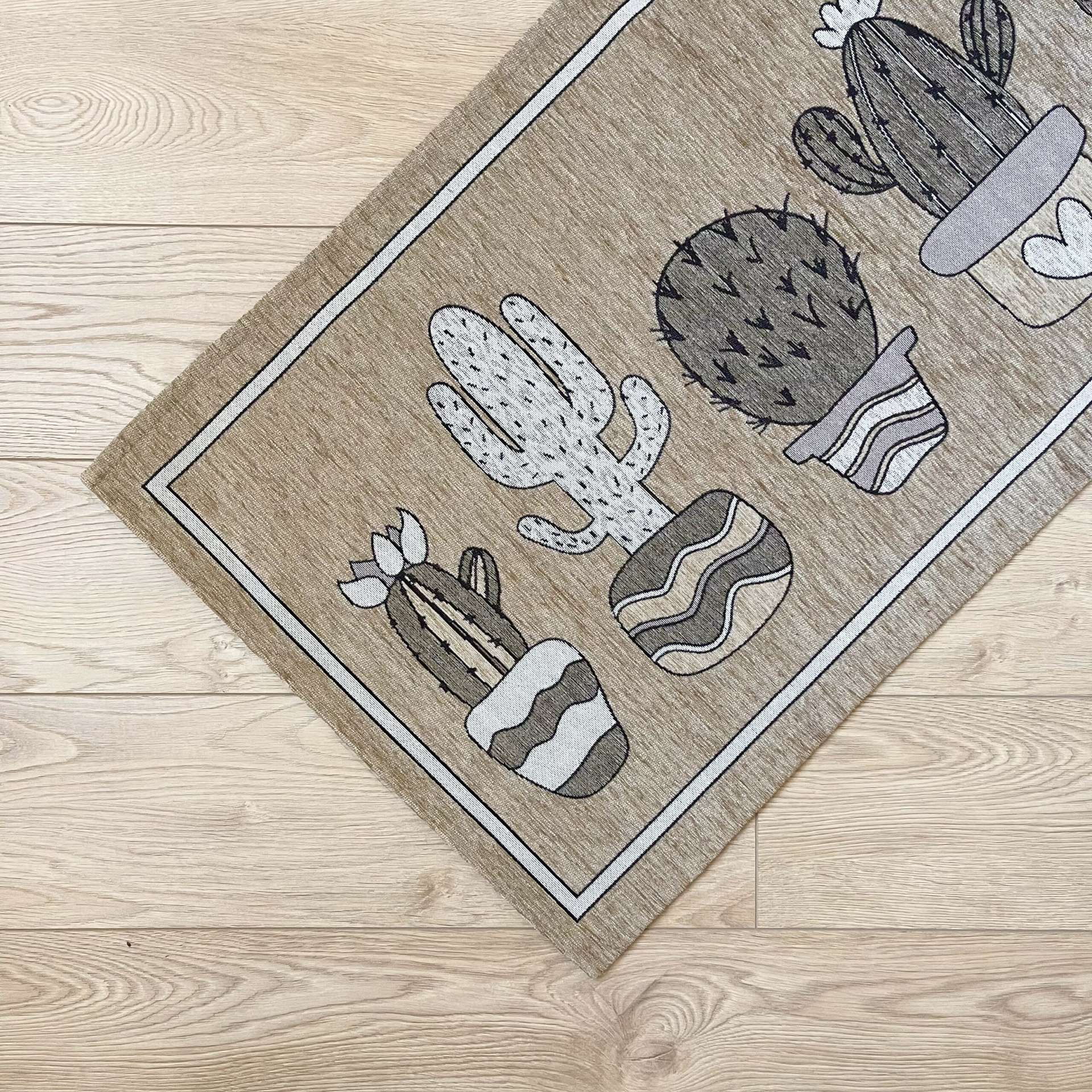 Immagine principale di Tappeto Cucina Cactus Cammello Antiscivolo e Lavabile in Lavatrice | Pietro Zanetti Home