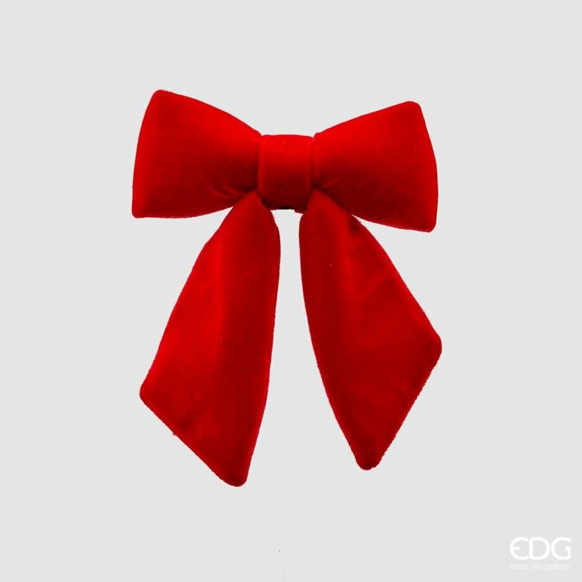 Immagine variante Rosso - Fiocco Decorativo in Velluto imbottito - 3 Colori | EDG Enzo De Gasperi