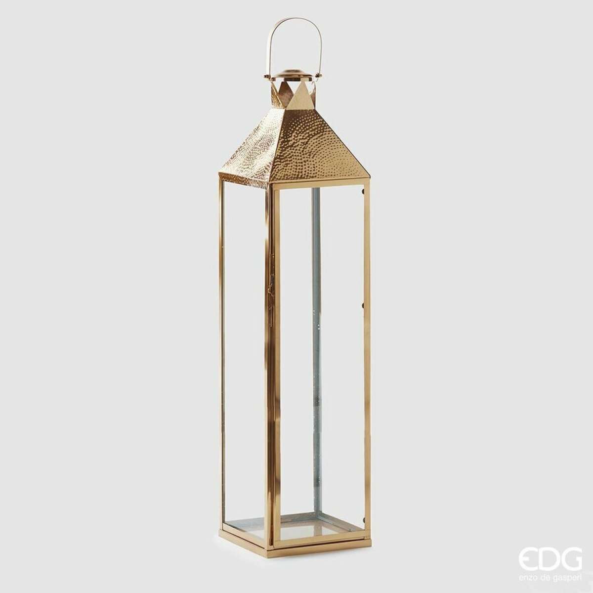 Immagine variante M - Lanterna Inox Oro - 2 Misure | EDG Enzo De Gasperi