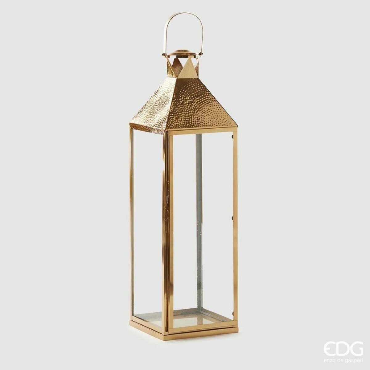 Immagine variante S - Lanterna Inox Oro - 2 Misure | EDG Enzo De Gasperi