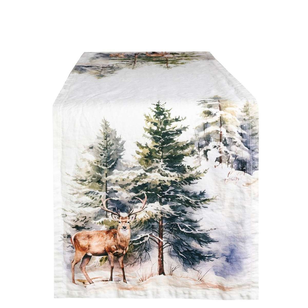 Immagine del prodotto Runner Tavolo in Lino Cervi nel Bosco No Stiro 50x160 cm | Simple Day