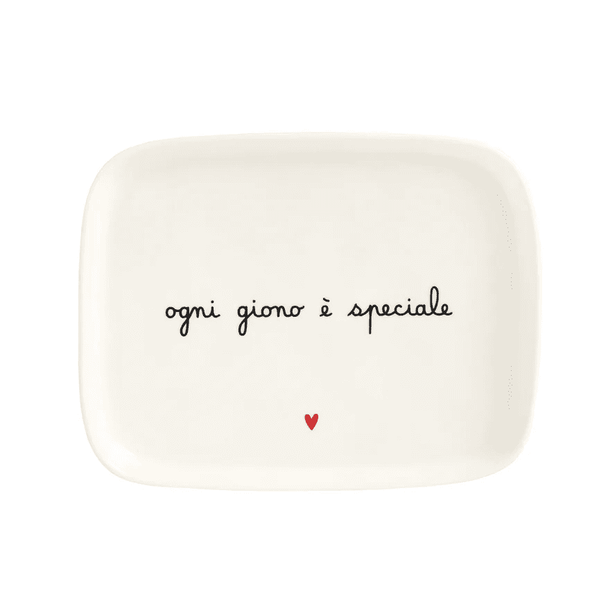 Immagine principale di Piatto Rettangolare in Ceramica Ogni Giorno è Speciale | Simple Day