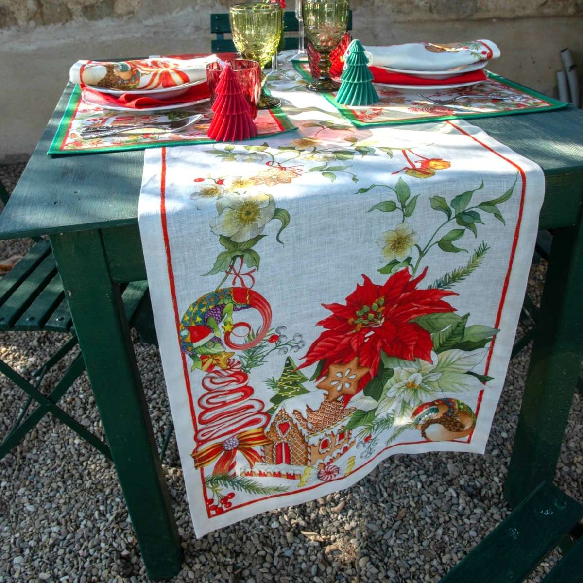 Immagine del prodotto Runner Tavolo in Lino e Cotone Marzapepe 45x170 cm | Tessitura Toscana Telerie