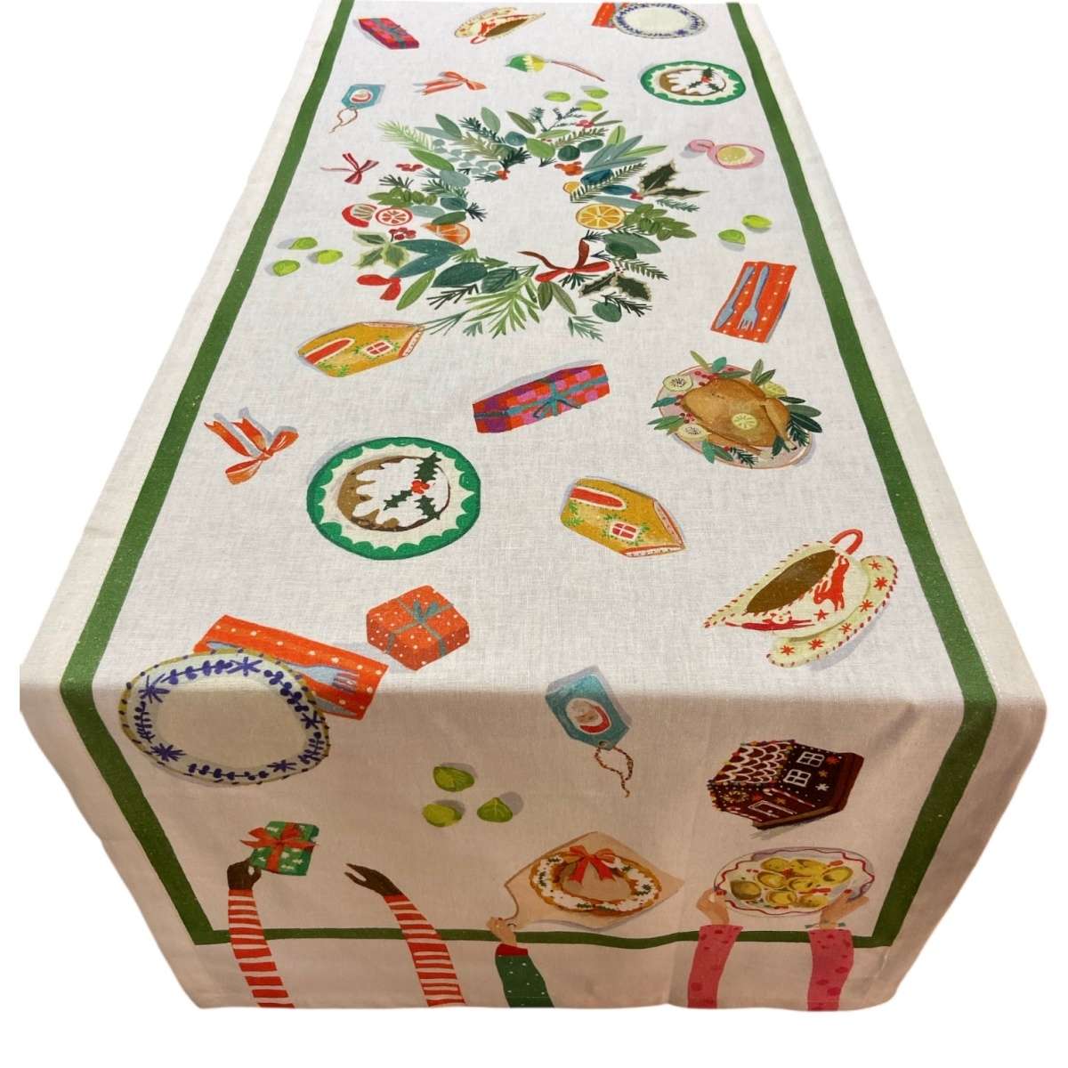 Immagine del prodotto Runner Tavolo in Lino e Cotone Hand on Xmas 45x170 cm | Tessitura Toscana Telerie