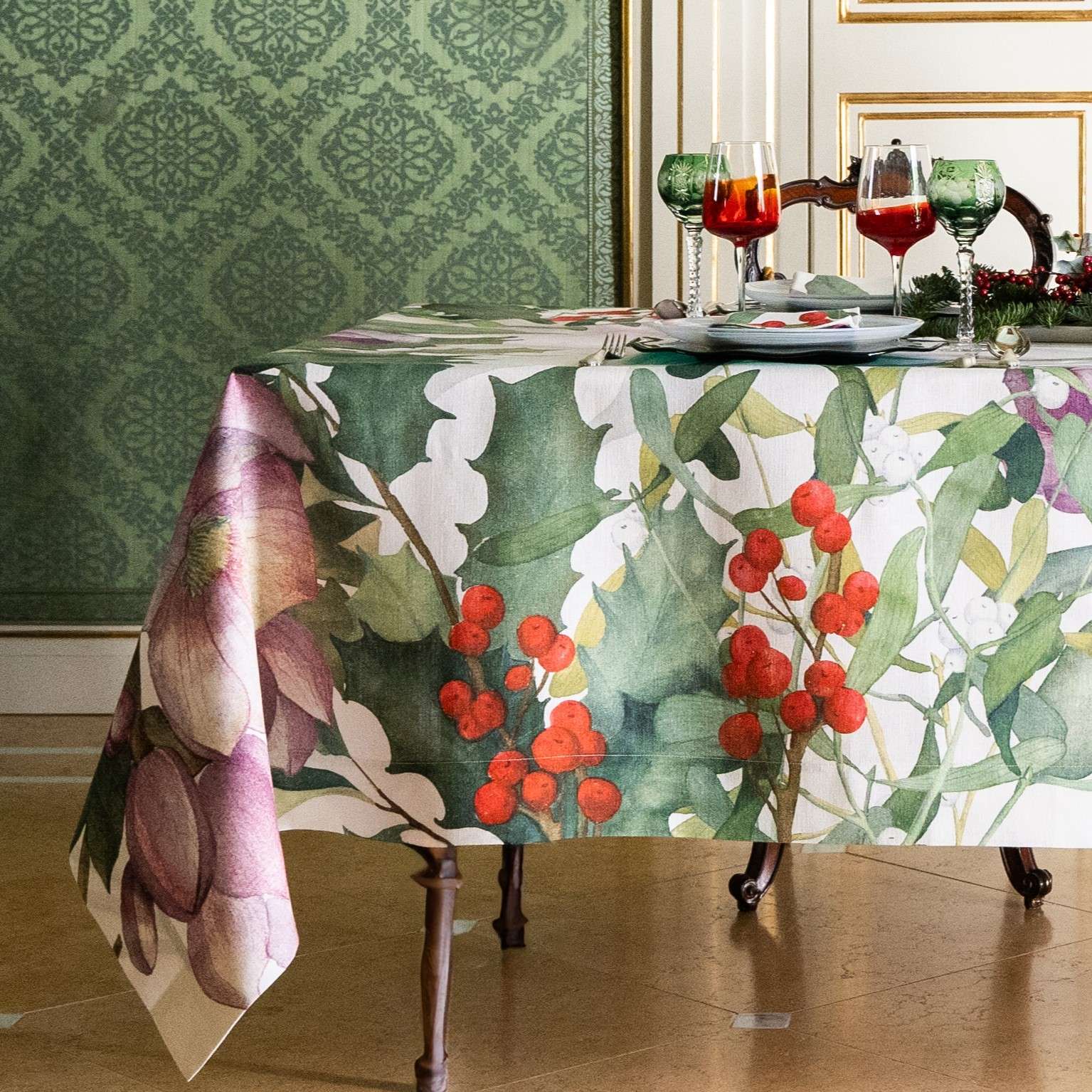Immagine principale di Tovaglia Quadrata Helleborus in Lino 220 x 220 cm | The NapKing