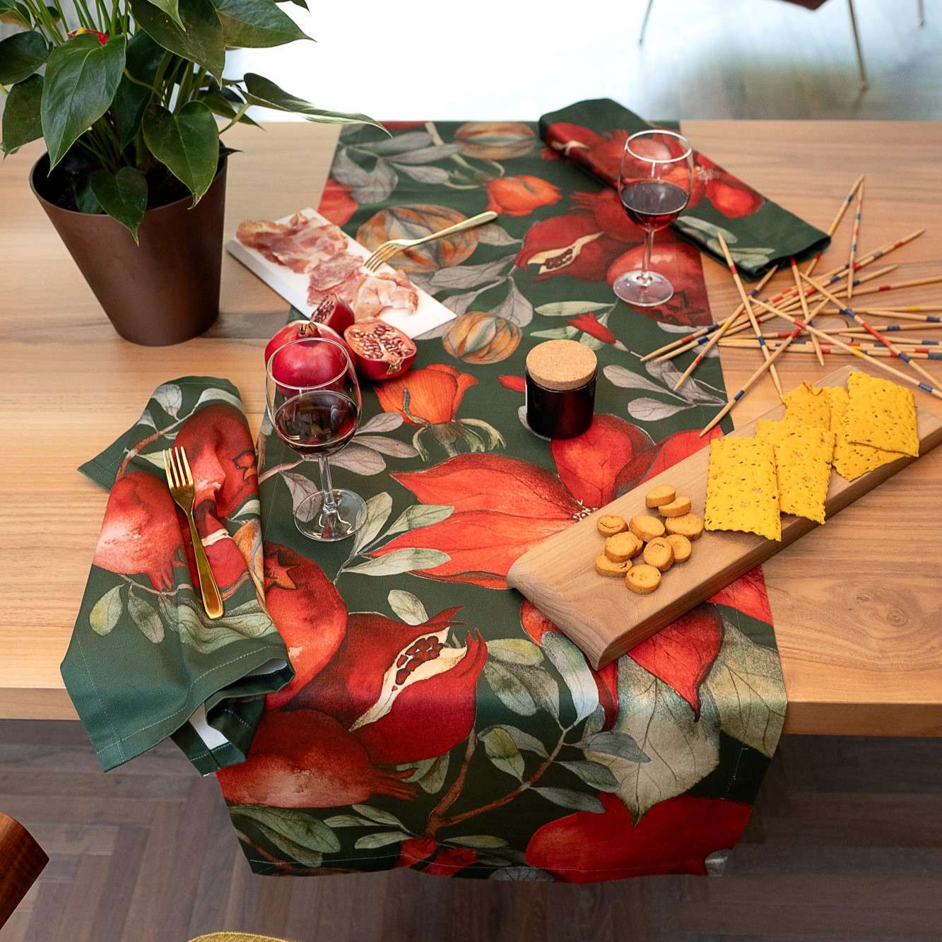 Immagine principale di Runner in Raso di cotone - Grenade 50x150 cm | The NapKing