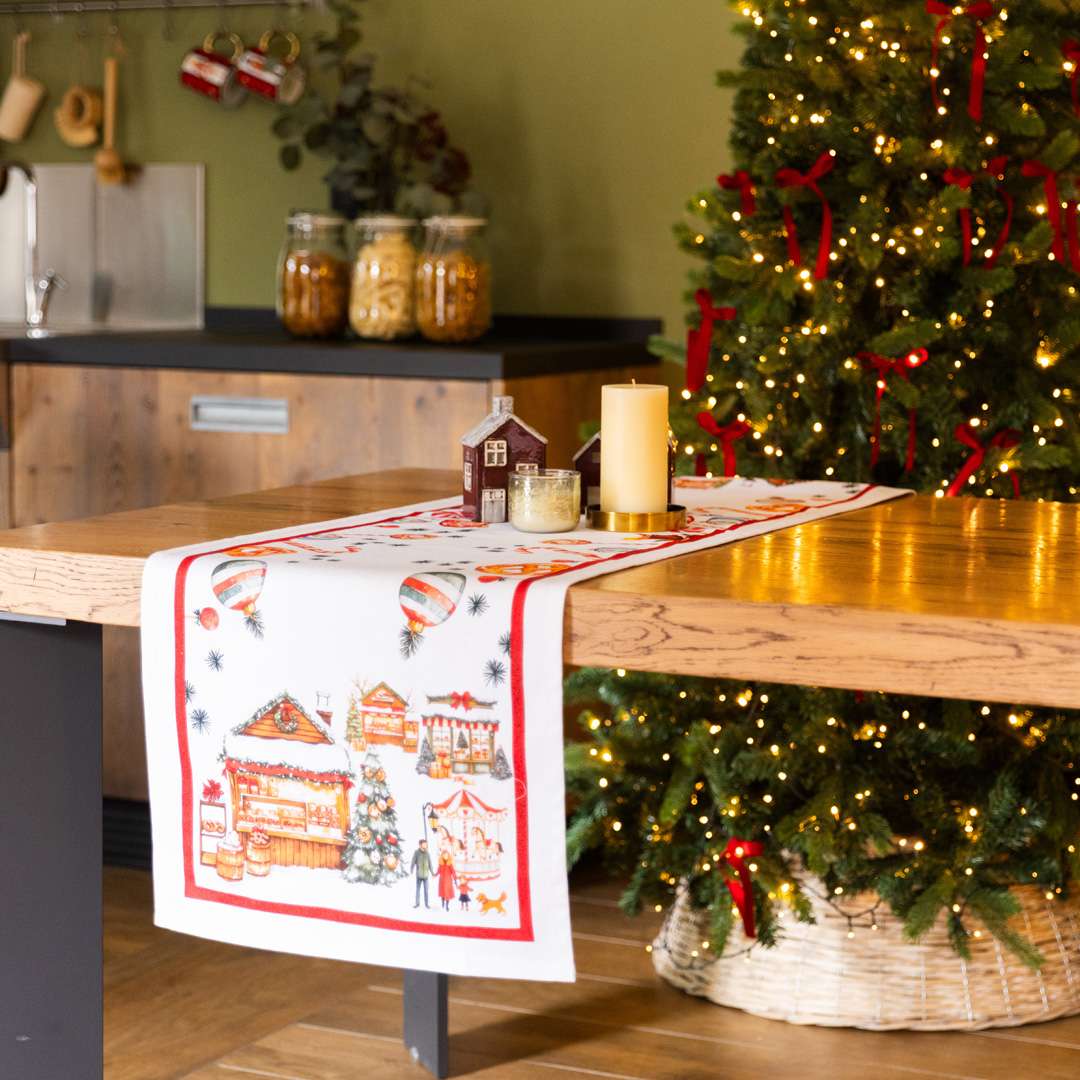 Immagine principale di Runner Xmas Village 45x150 cm in Cotone | Olivia Home