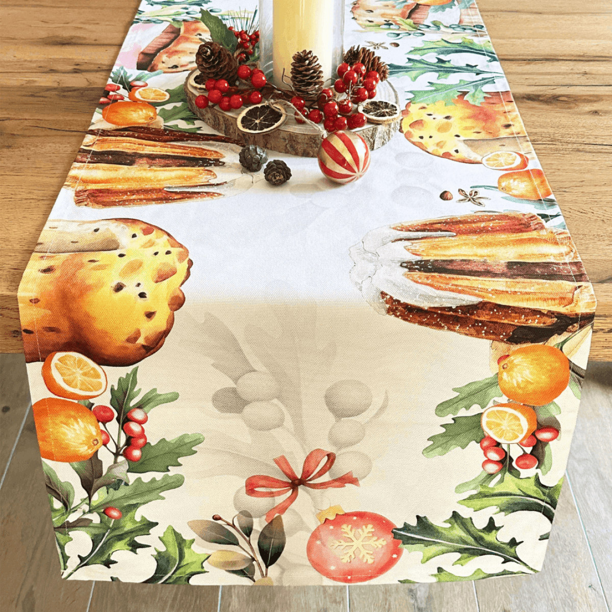 Immagine del prodotto Runner Pandoro & Panettone 45x150 cm in Cotone | Olivia Home
