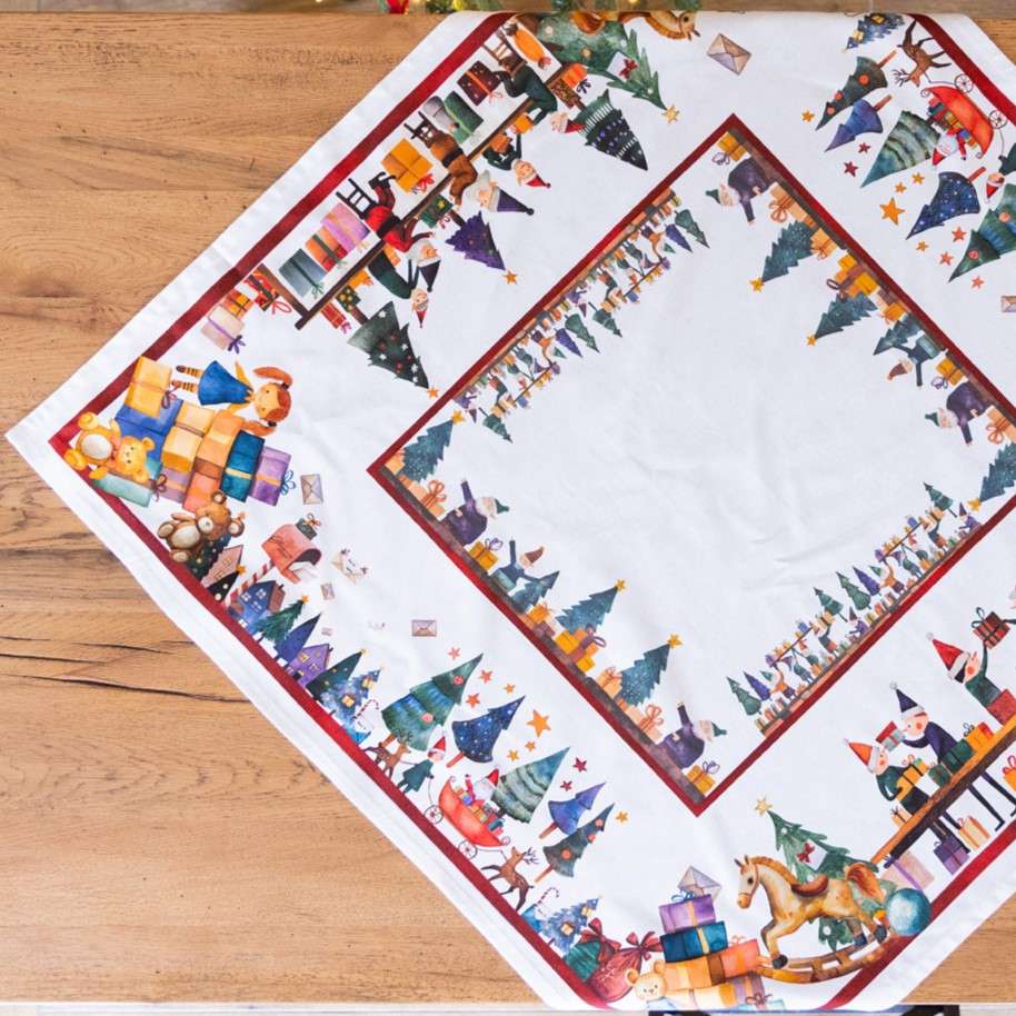 Immagine principale di Centrotavola Xmas Factory 95x95 cm in Cotone | Olivia Home