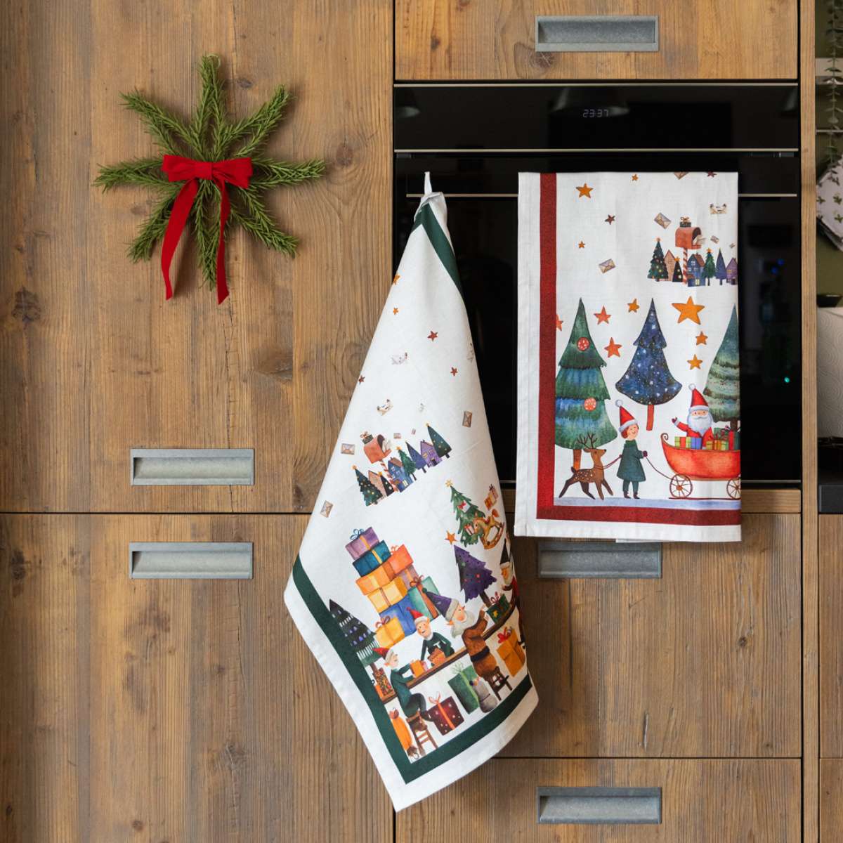 Immagine del prodotto Set 2 Strofinacci in Cotone Xmas Factory | Olivia Home