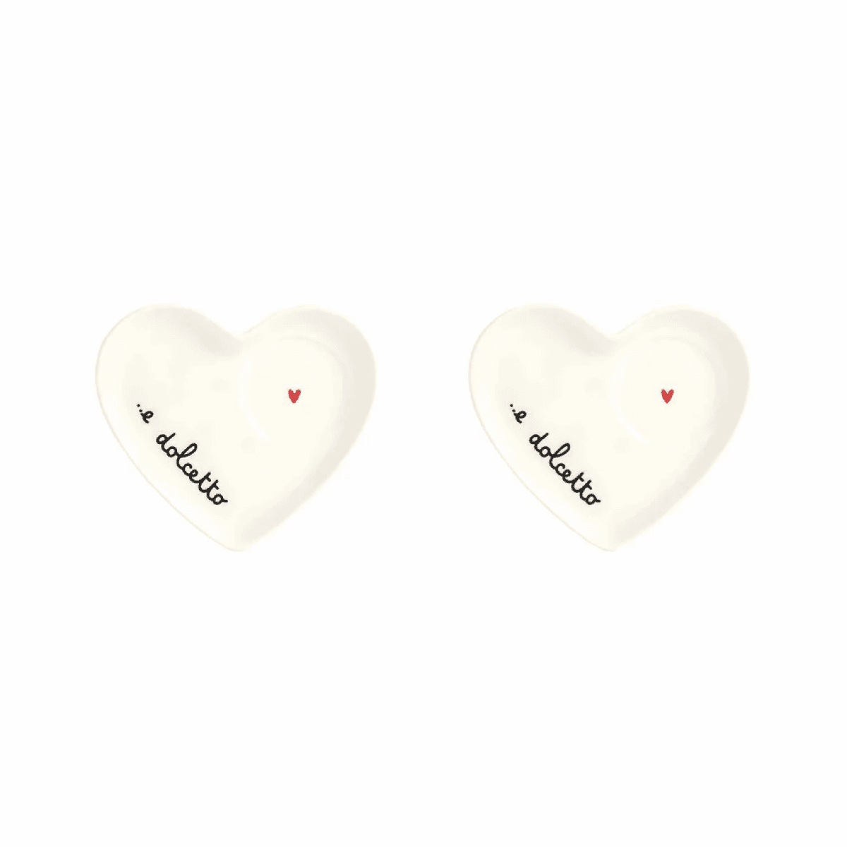 Immagine del prodotto Set 2 Piattini Cuore Espresso Dolcetto diam 12 cm | Simple Day