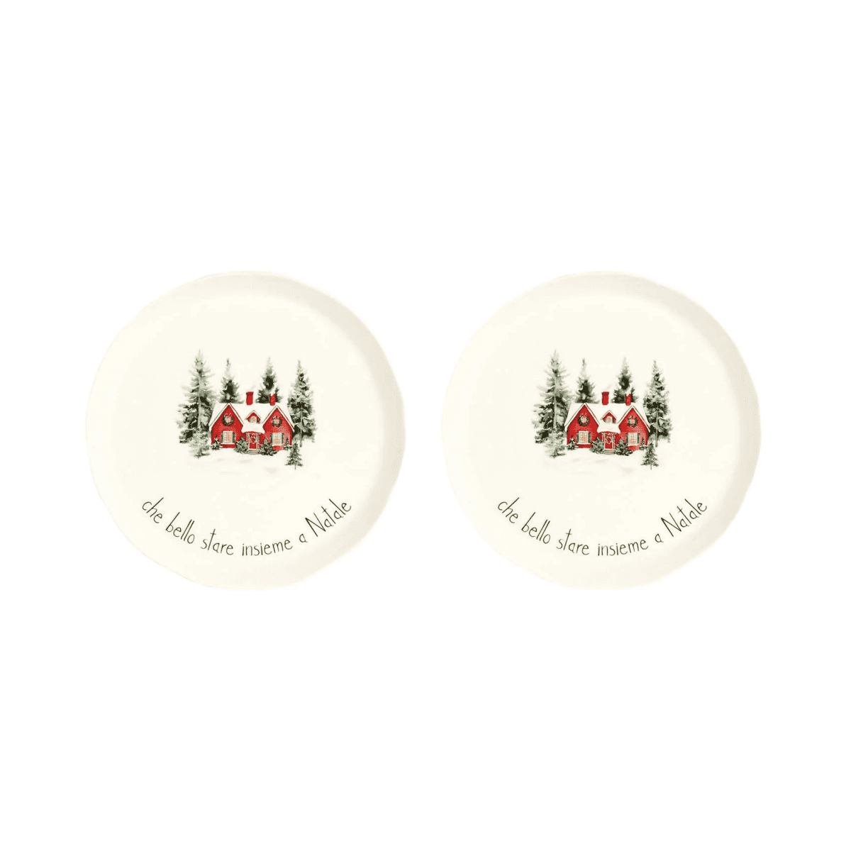 Immagine del prodotto Set 2 Piatti Dessert Che Bello Stare Insieme diam 21 cm | Simple Day