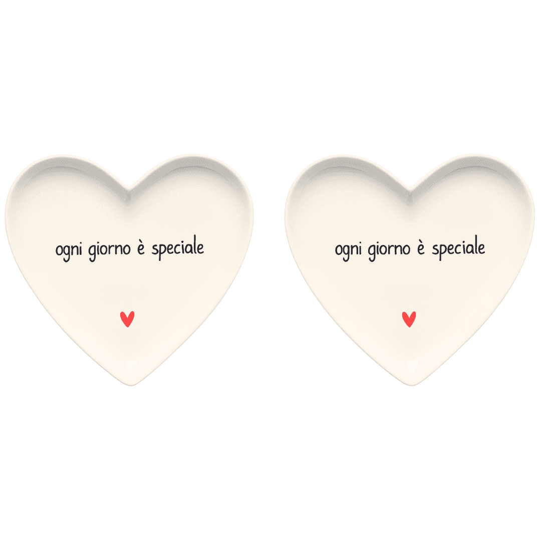 Immagine principale di Set 2 Piatti Cuore Ogni Giorno è Speciale diam 18 cm | Simple Day