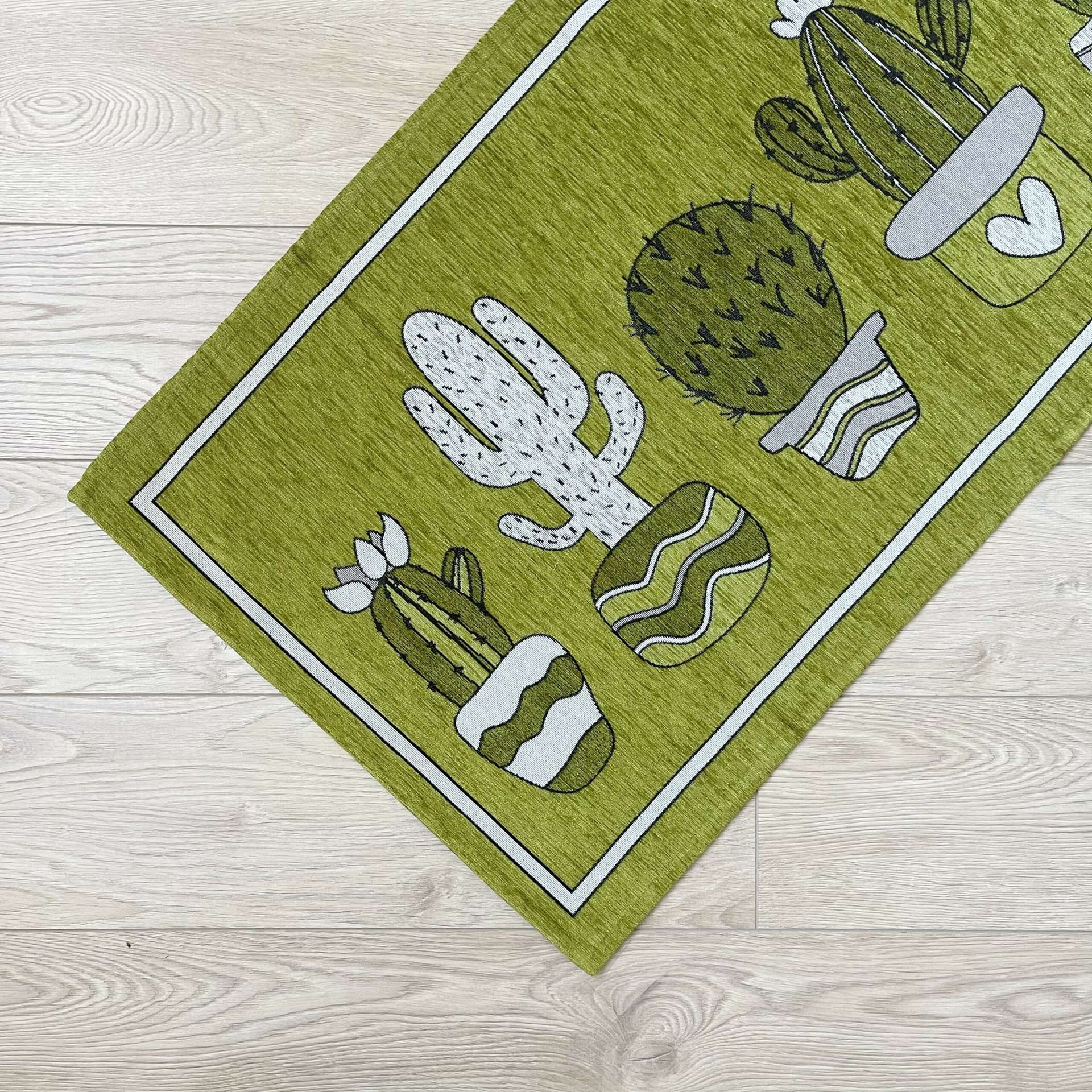 Immagine principale di Tappeto Cucina Cactus Verde Antiscivolo e Lavabile in Lavatrice | Pietro Zanetti Home