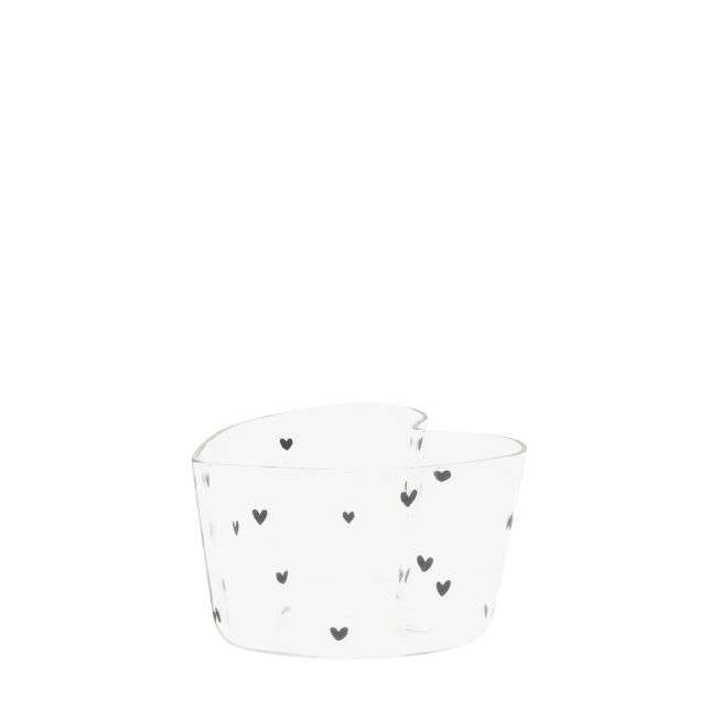 Immagine principale di Coppetta in Vetro a forma di Cuore Small Tappezzata di cuori | Bastion Collections
