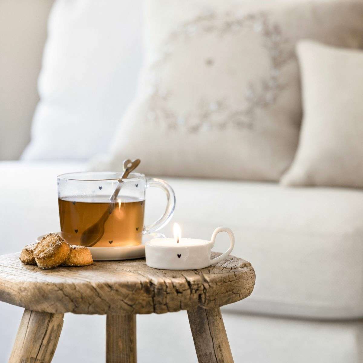 Immagine del prodotto Mug Tumbler in Vetro Tappezzata Cuori | Bastion Collections