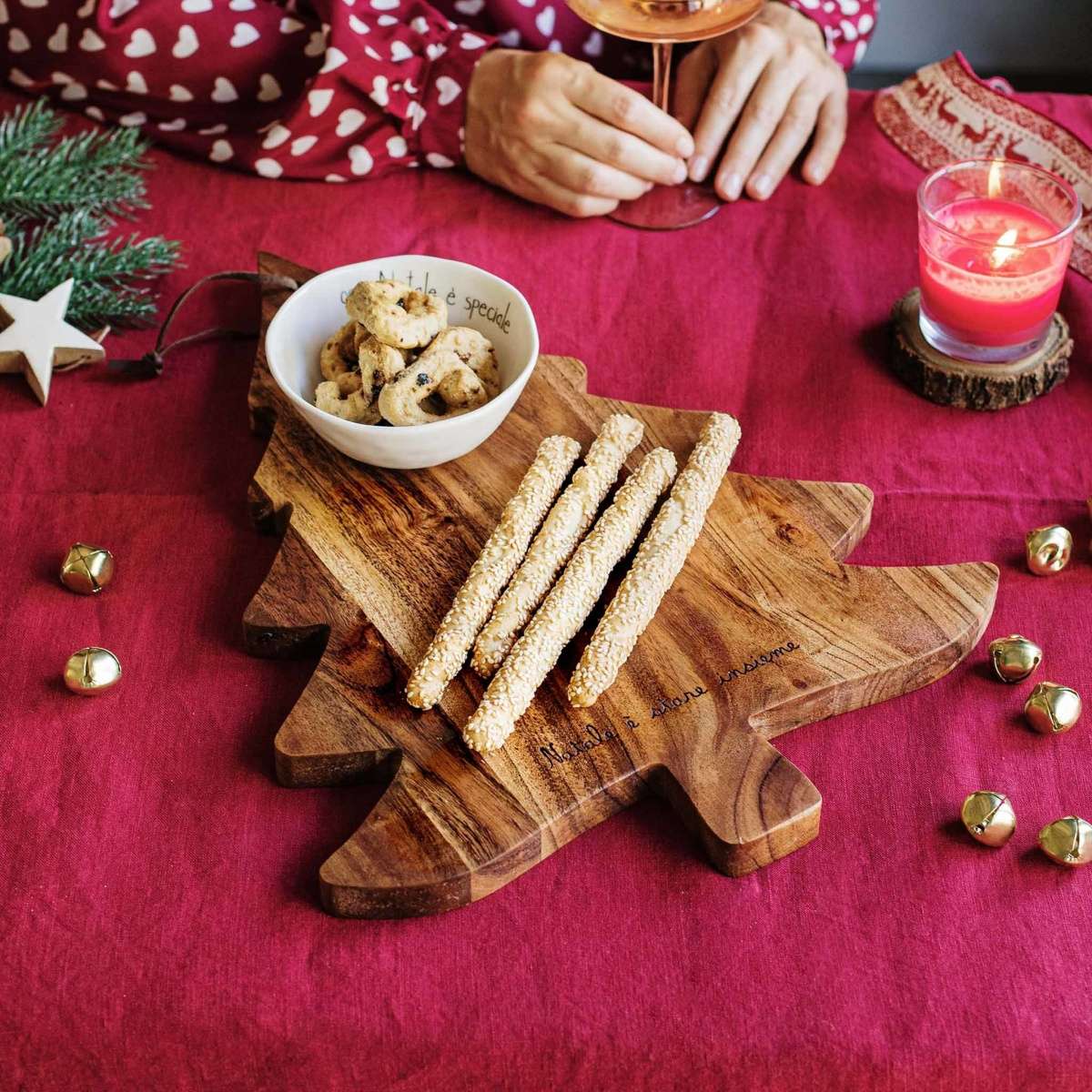 Immagine del prodotto Tagliere Albero Natale E' Stare Insieme 45x34 cm | Simple Day