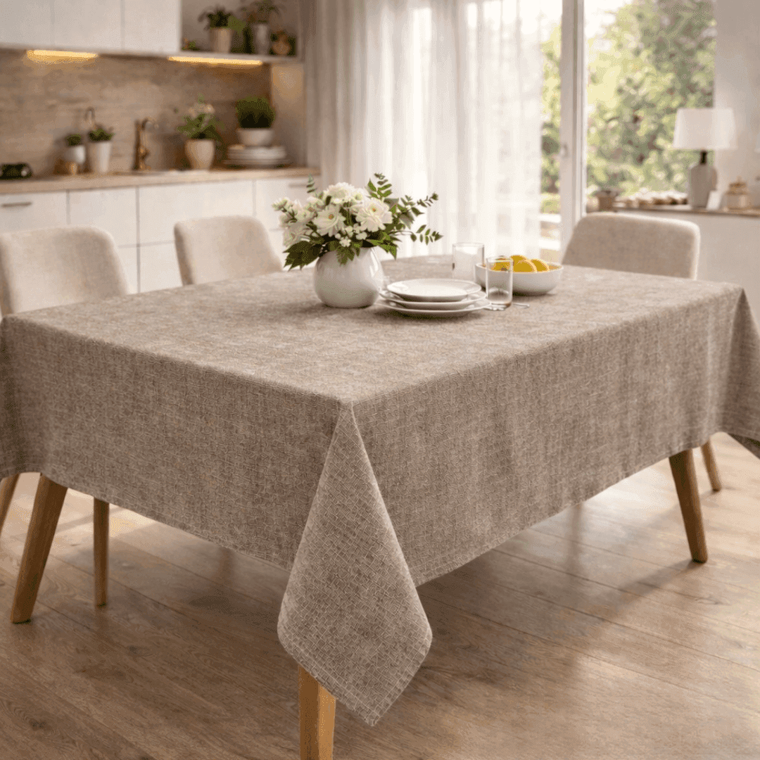 Immagine principale di Tovaglia Antimacchia Rettangolare Drey Tortora - 3 Misure | Pietro Zanetti Home