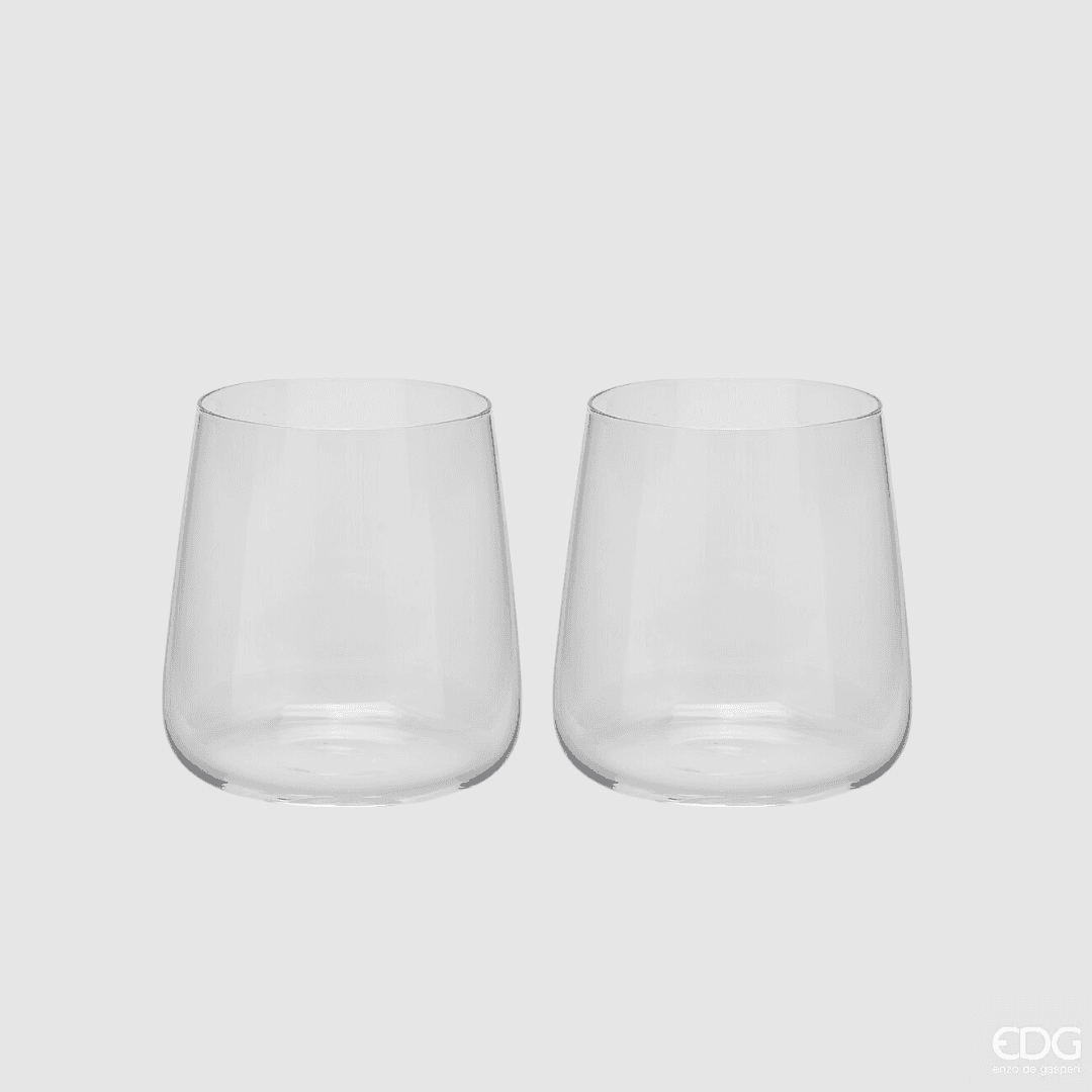Immagine principale di Set 2 Bicchieri in Vetro Bombato 400ml | EDG Enzo De Gasperi
