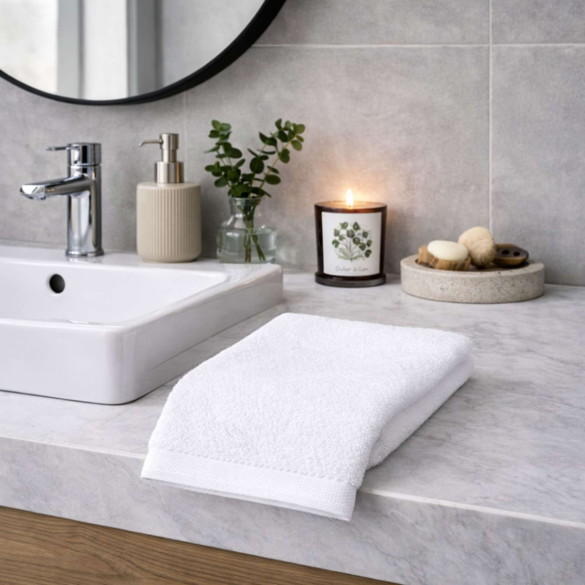 Immagine principale di Asciugamano Viso Tinta Unita SMART 100% Cotone  60x110 cm - 9 Colori | Daunex