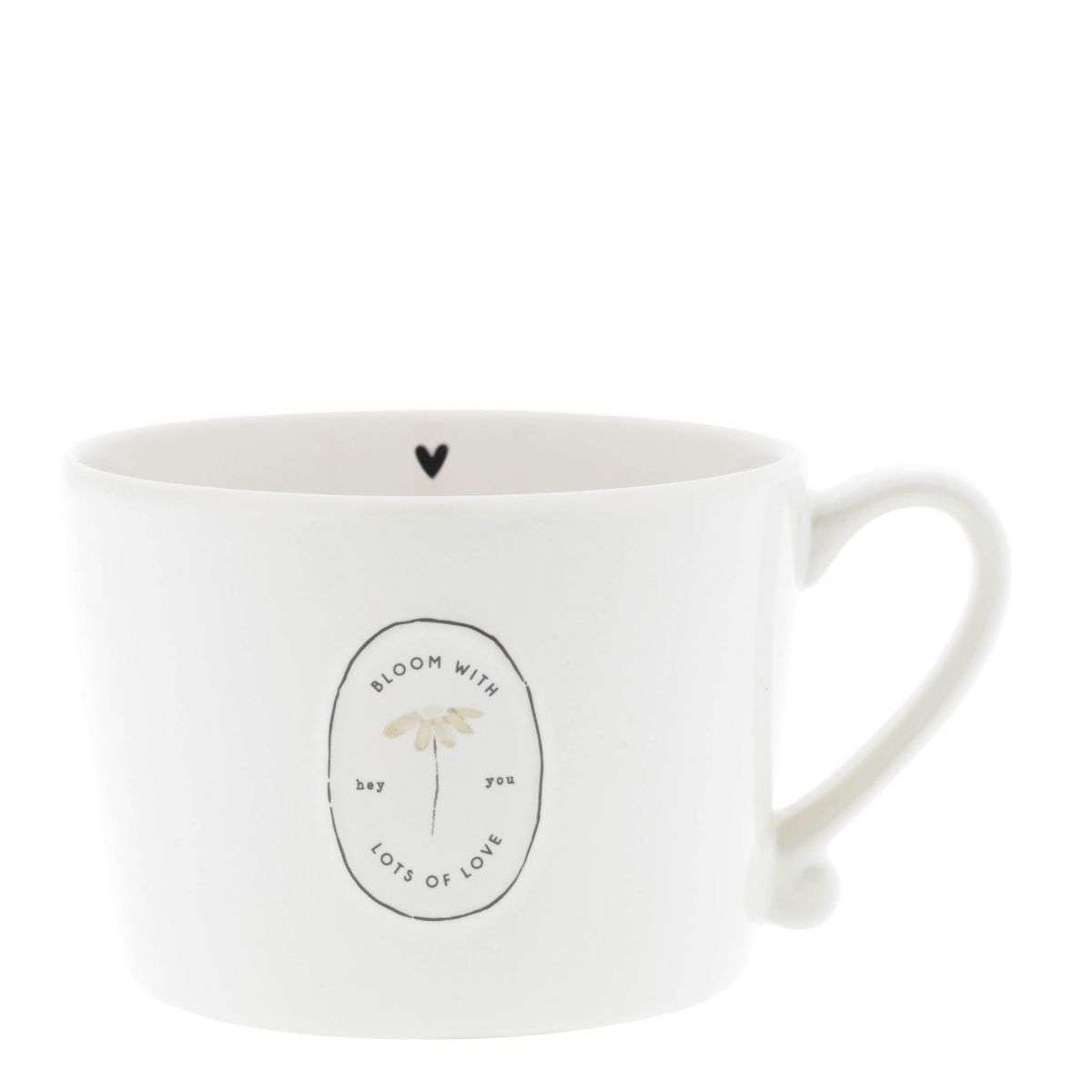 Immagine principale di Mug in Ceramica Bianca Bloom with Lots of Love | Bastion Collections