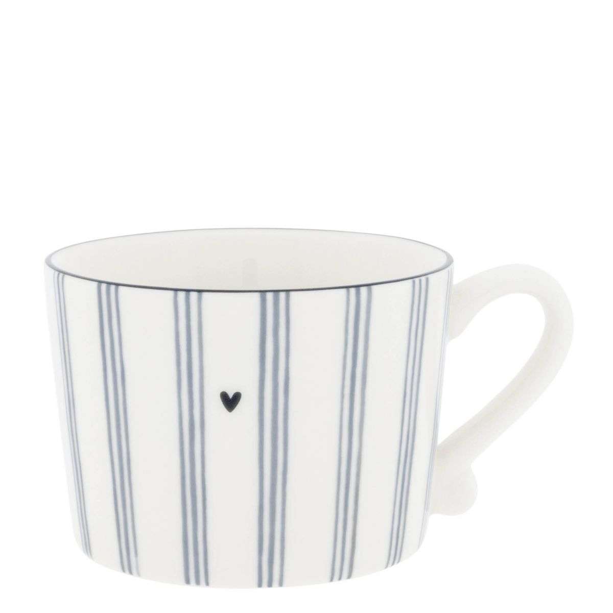 Immagine principale di Mug in Ceramica Bianca Blue Small Stripes | Bastion Collections