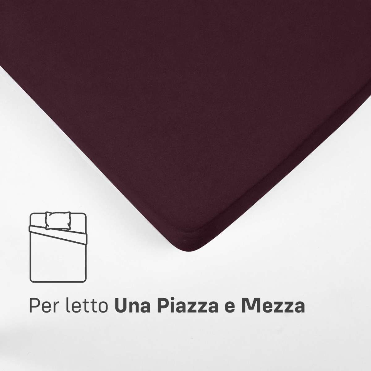Immagine del prodotto Sotto con Angoli UNA PIAZZA E MEZZA in Cotone Jersey Elasticizzato | Pietro Zanetti Home