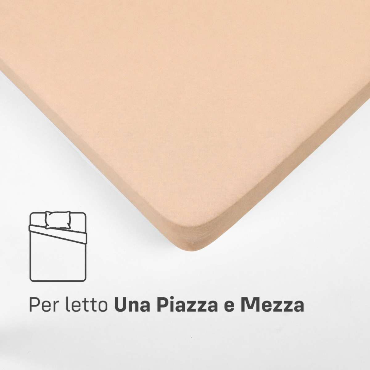 Immagine del prodotto Sotto con Angoli UNA PIAZZA E MEZZA in Cotone Jersey Elasticizzato | Pietro Zanetti Home