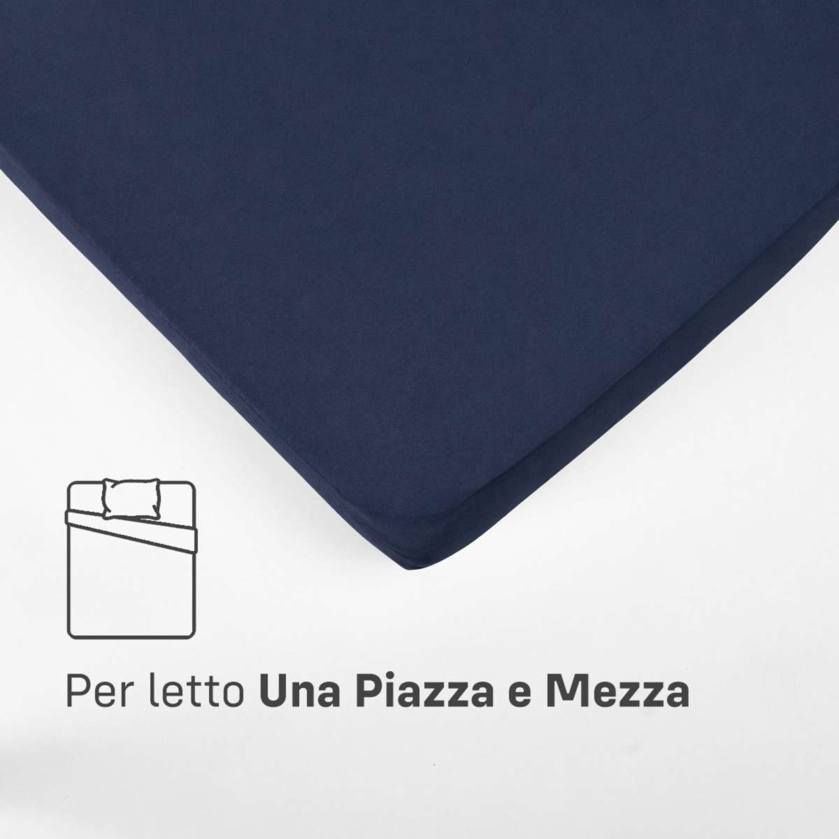 Immagine del prodotto Sotto con Angoli UNA PIAZZA E MEZZA in Cotone Jersey Elasticizzato | Pietro Zanetti Home