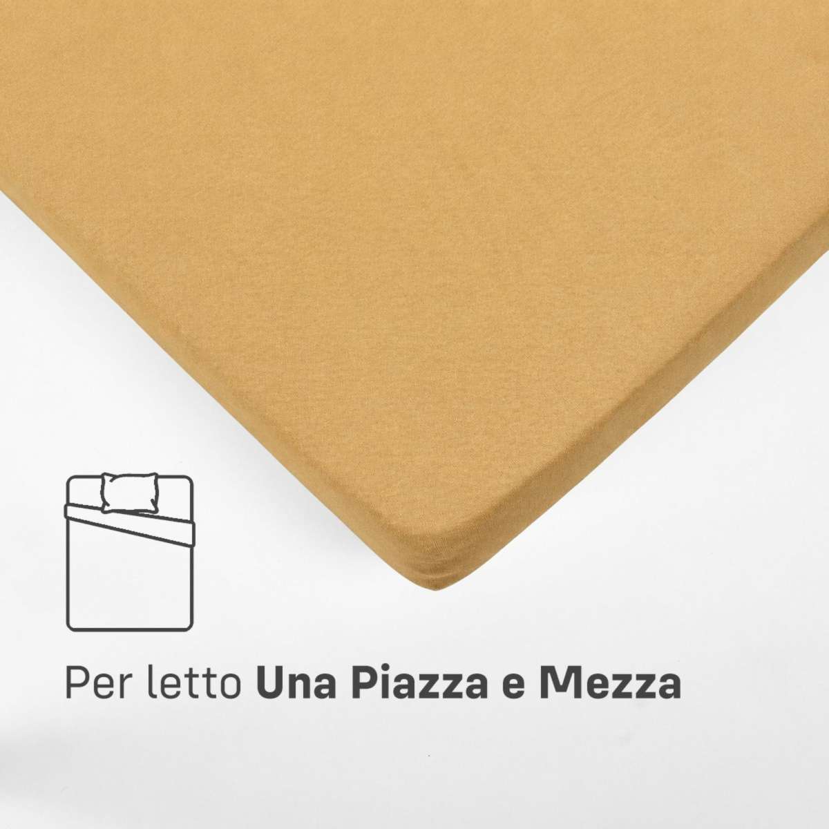 Immagine del prodotto Sotto con Angoli UNA PIAZZA E MEZZA in Cotone Jersey Elasticizzato | Pietro Zanetti Home
