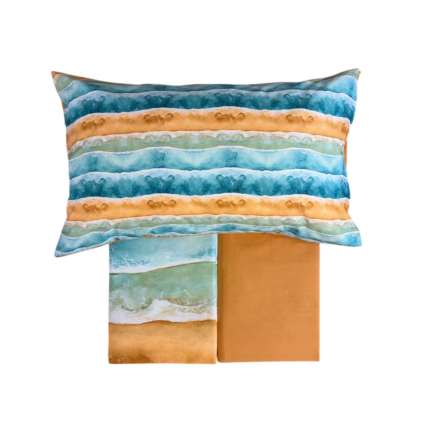 Immagine principale di Completo Letto Matrimoniale Copriletto Onde | Pietro Zanetti Home