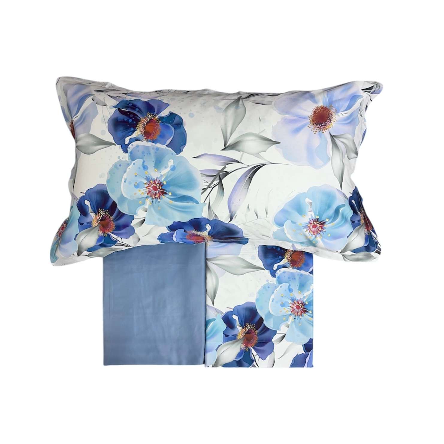 Immagine principale di Completo Letto Matrimoniale in raso Blumy Florez - 2 Colori | Pietro Zanetti Home