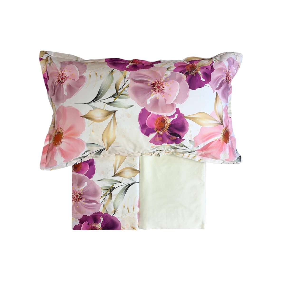 Completo Letto Matrimoniale in raso Blumy Florez - 2 Colori | Pietro Zanetti Home Immagine del prodotto Completo Letto Matrimoniale in raso Blumy Florez - 2 Colori | Pietro Zanetti Home