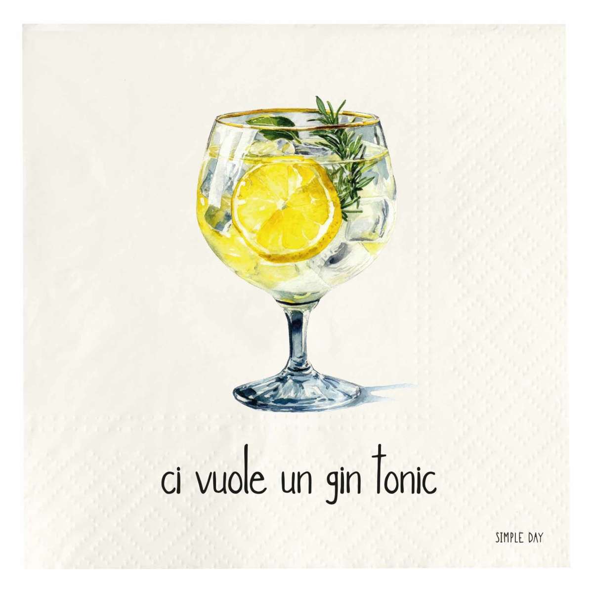 Immagine del prodotto Tovaglioli di Carta Ci Vuole un Gin Tonic (20pz) 33x33 cm | Simple Day