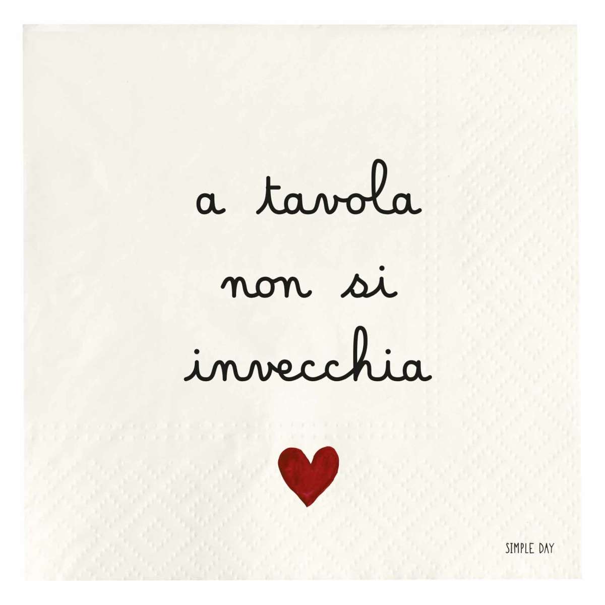 Immagine del prodotto Tovaglioli di Carta A Tavola non si Invecchia (20pz) 33x33 cm | Simple Day