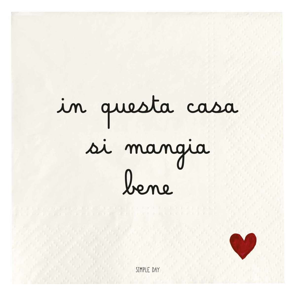 Immagine del prodotto Tovaglioli di Carta In Questa Casa si Mangia Bene (20pz) 33x33 cm | Simple Day