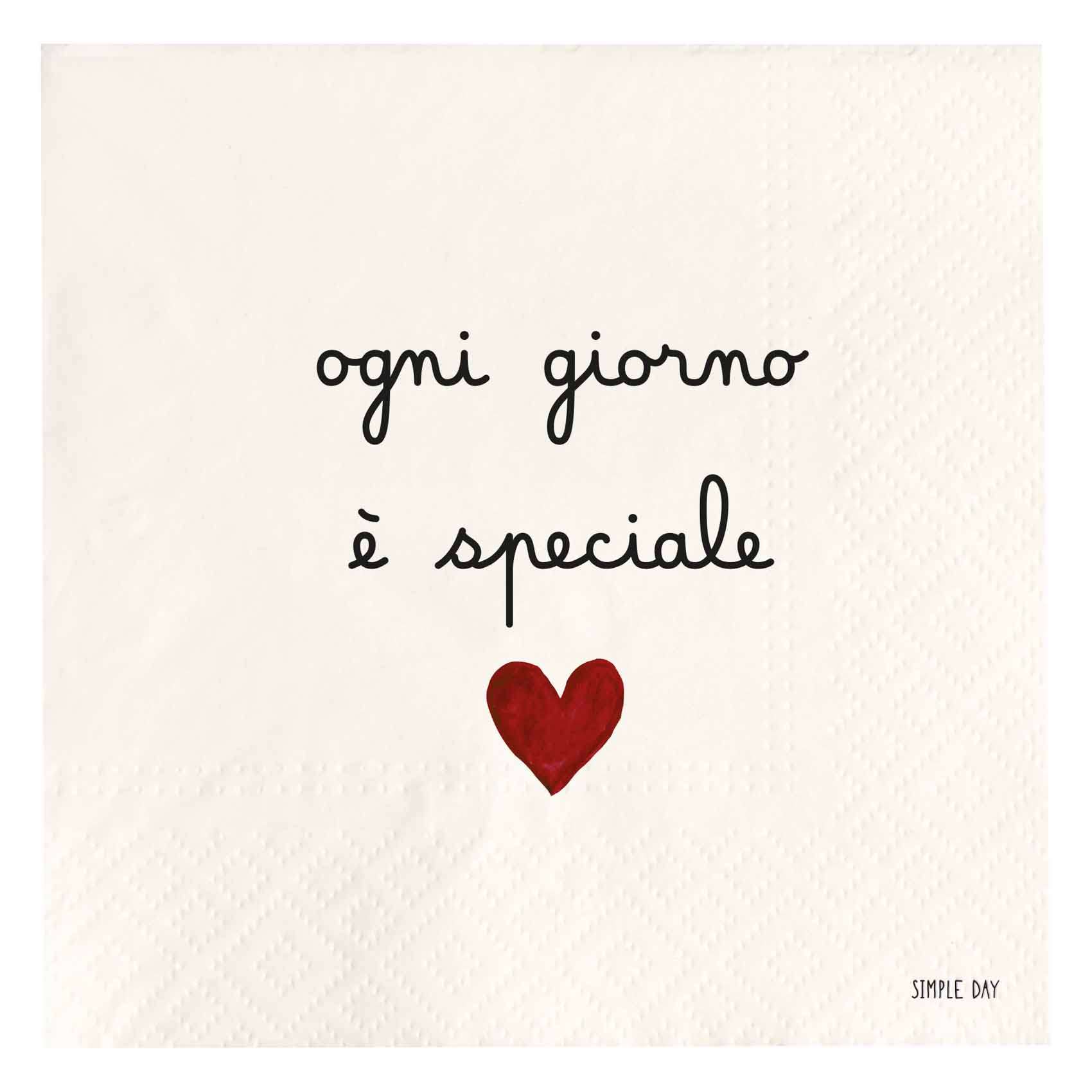 Immagine principale di Tovaglioli di Carta Ogni Giorno è Speciale (20pz) 33x33 cm | Simple Day