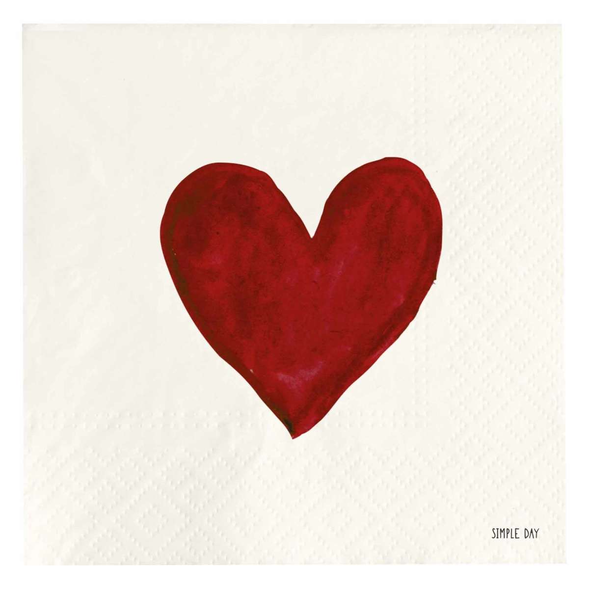 Immagine del prodotto Tovaglioli di Carta Cuore Rosso (20pz) 33x33 cm | Simple Day