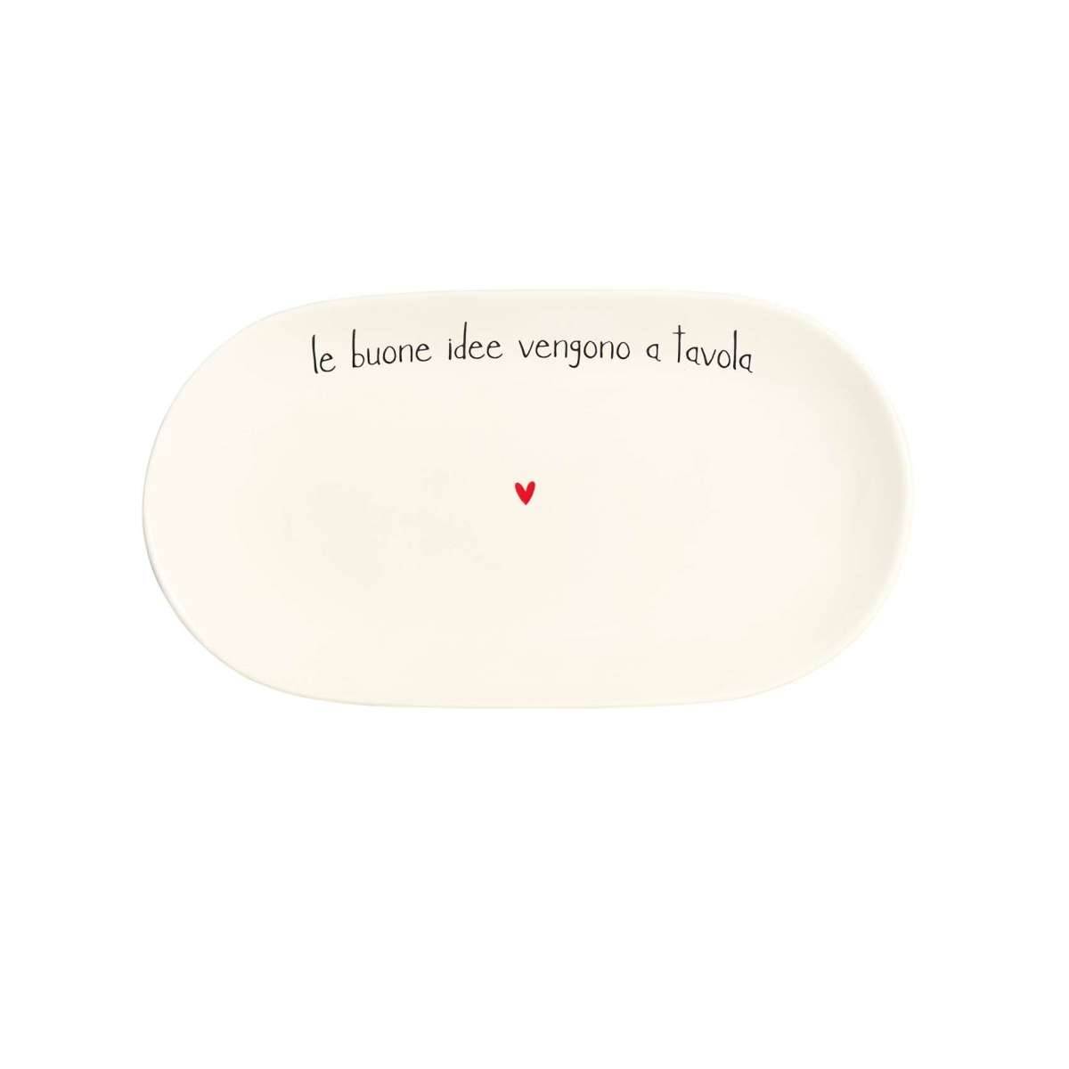 Immagine del prodotto Piatto Ovale Le Buone Idee Vengono a Tavola - 2 Misure | Simple Day