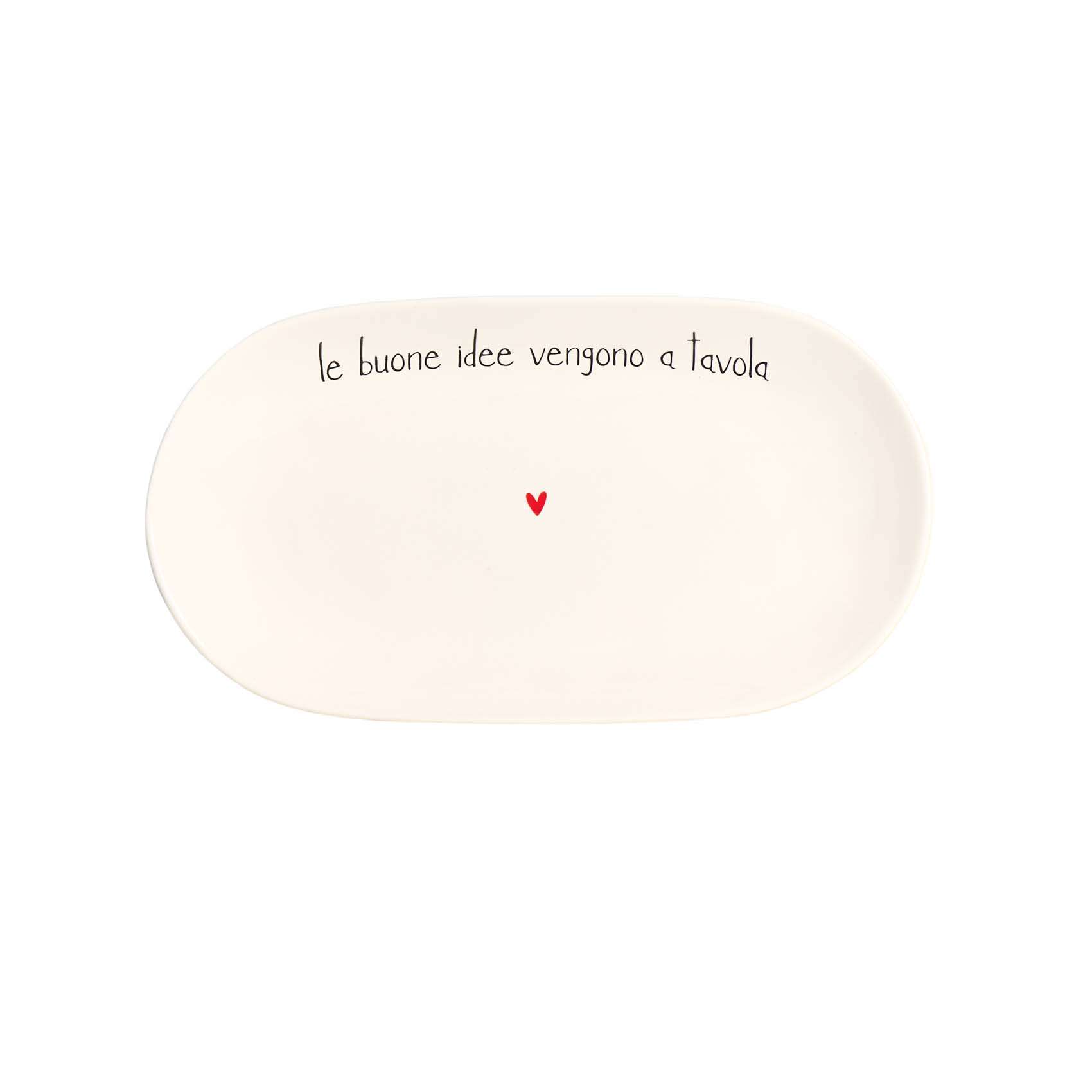 Immagine principale di Piatto Ovale Le Buone Idee Vengono a Tavola - 2 Misure | Simple Day