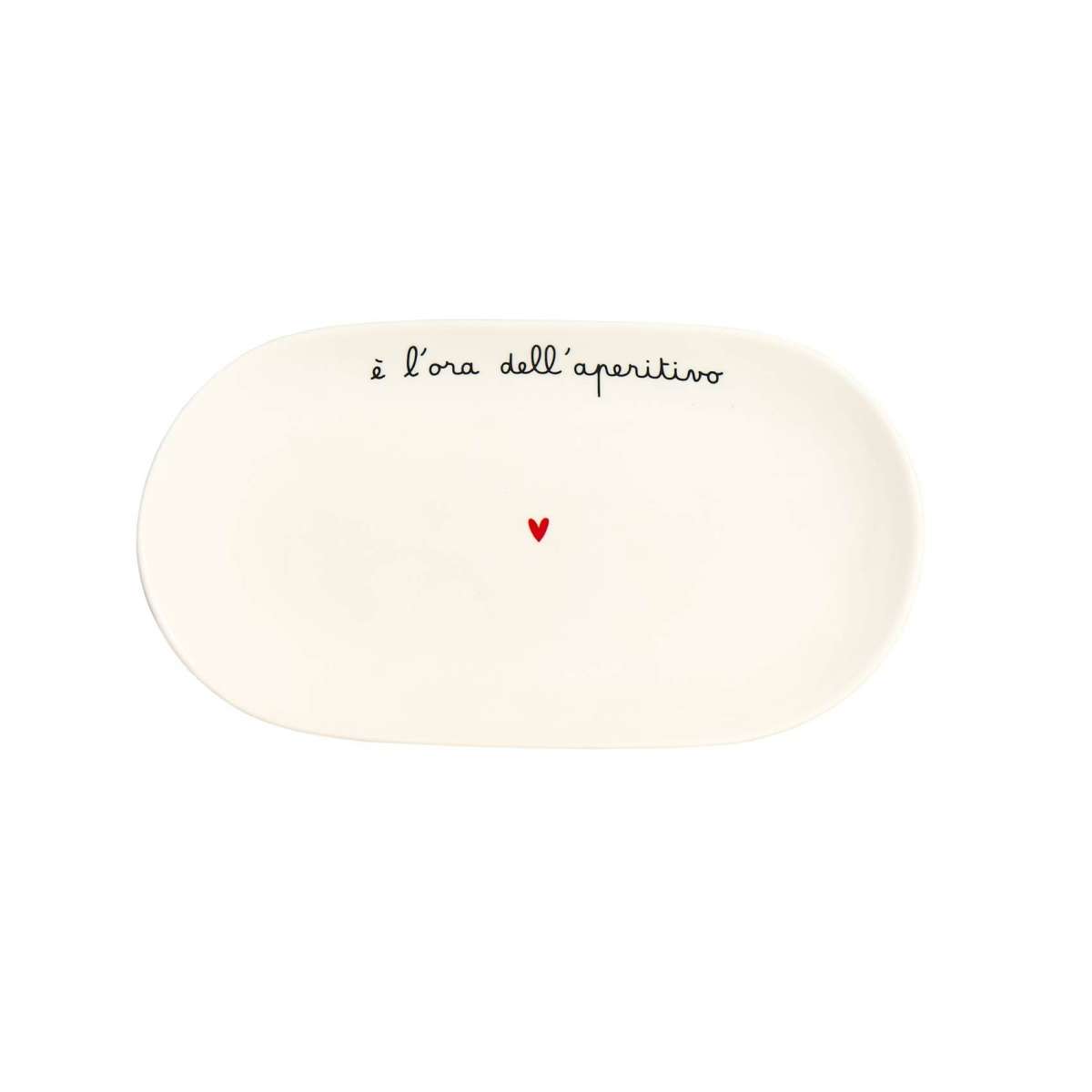 Immagine del prodotto Piatto Ovale E' l'ora dell'Aperitivo - 2 Misure | Simple Day