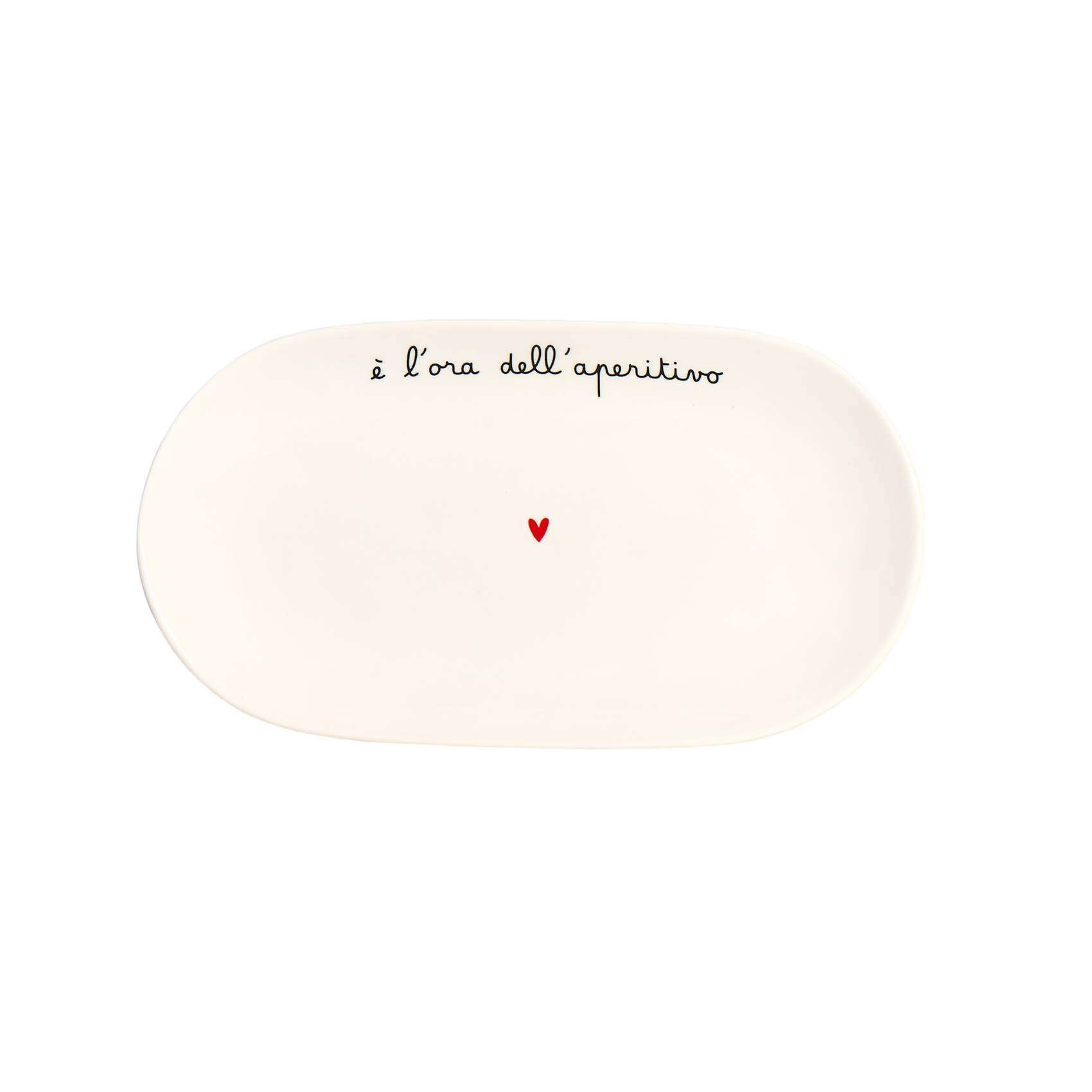 Immagine principale di Piatto Ovale E' l'ora dell'Aperitivo - 2 Misure | Simple Day
