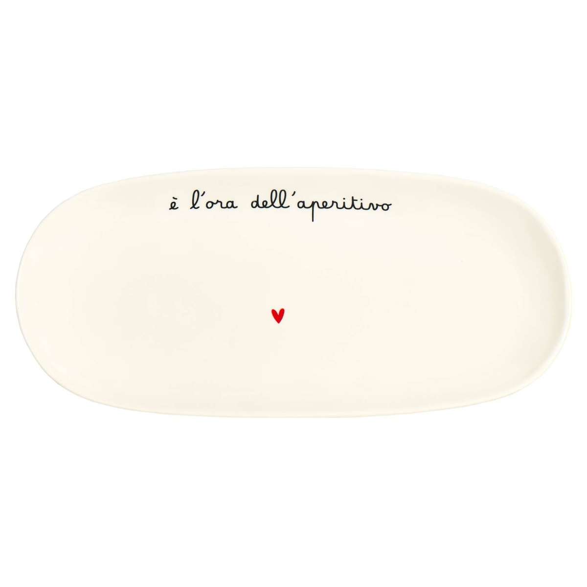 Immagine variante M - Piatto Ovale E' l'ora dell'Aperitivo - 2 Misure | Simple Day