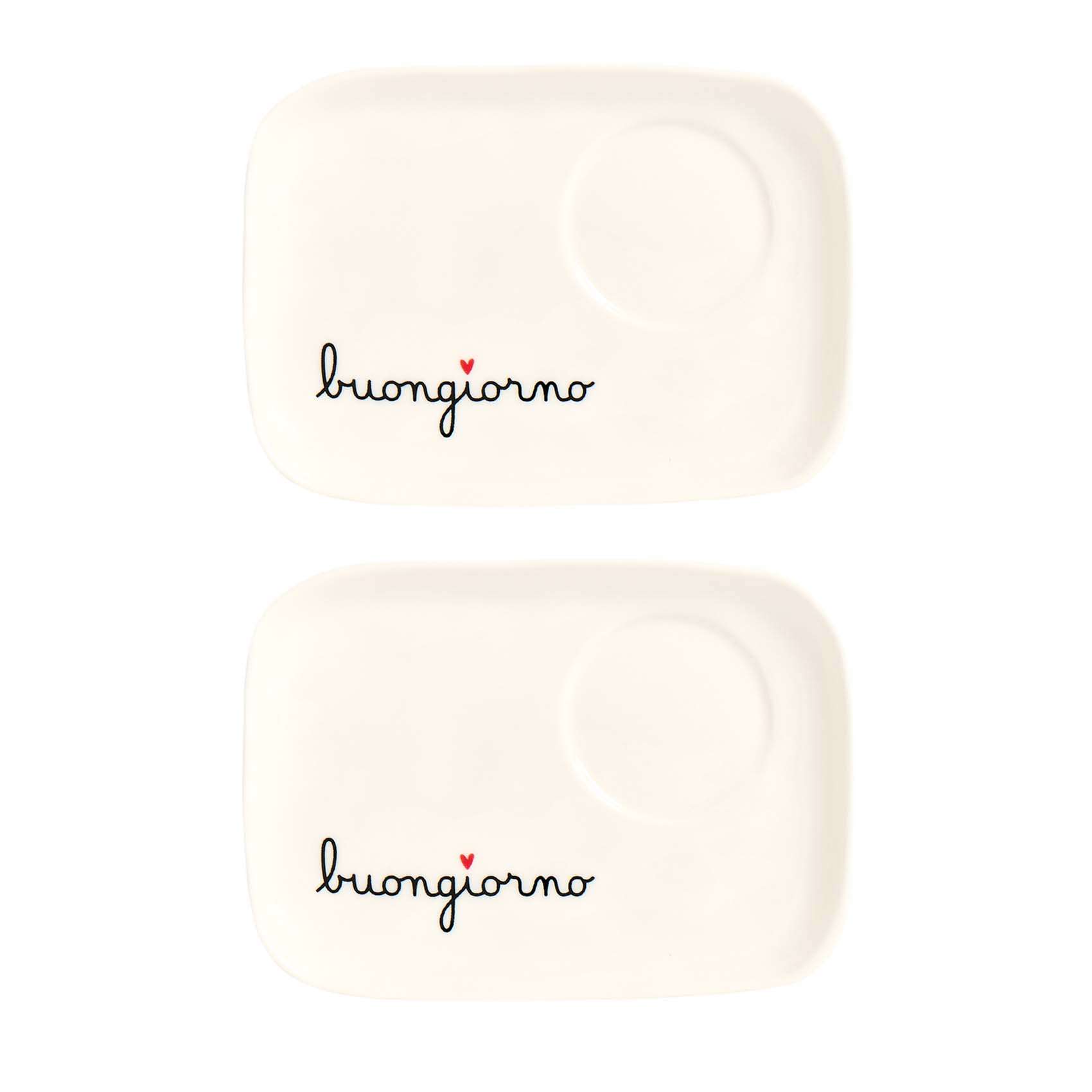Immagine principale di Set 2 Piattini Espresso Buongiorno 14,5x10 cm | Simple Day