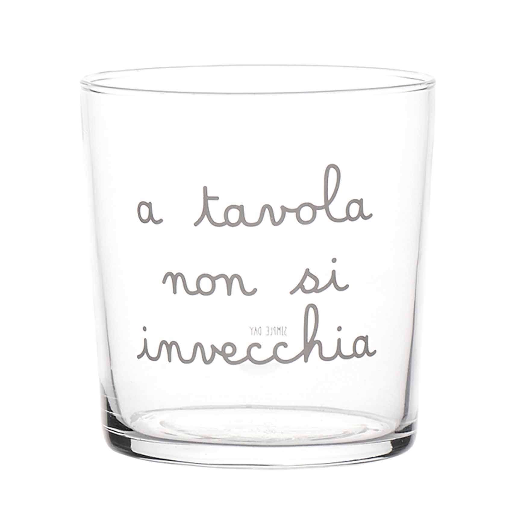 Immagine principale di Set 2 Bicchieri in vetro temperato A Tavola non si Invecchia 35.5 cl | Simple Day